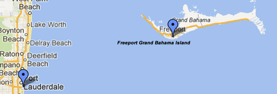Map of Freeport Grand Bahama